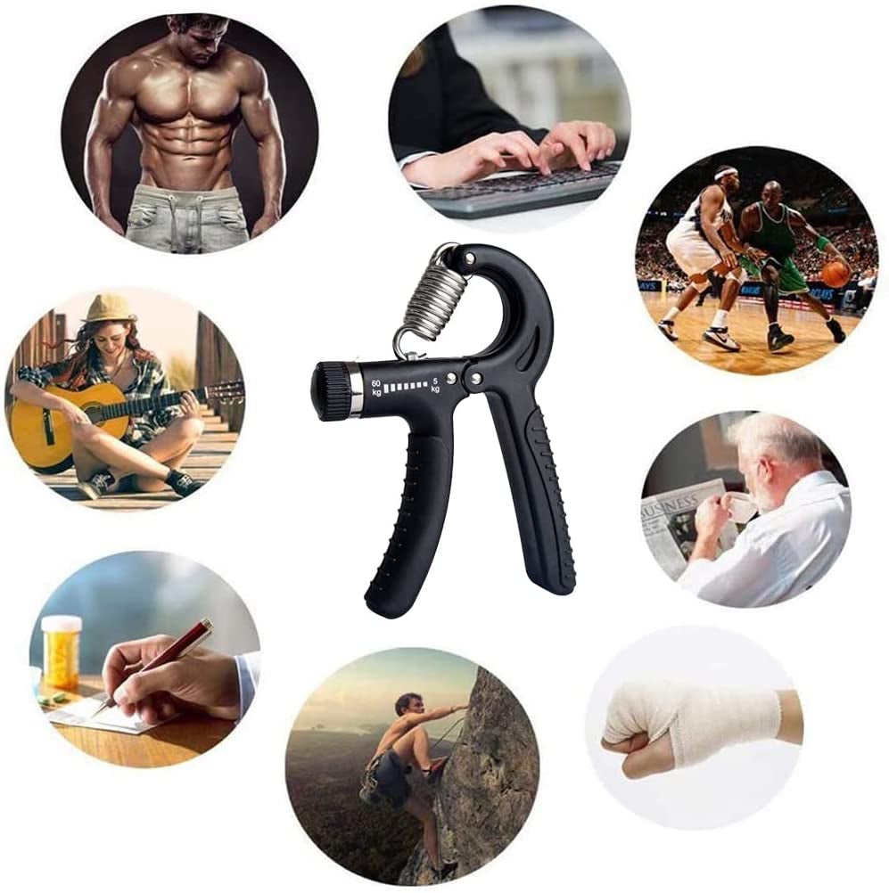 Adjustable Hand Grip Strengthener - 22-132 lbs Resistance Trainer for Forearm Exercise, Rehabilitation, and Athletic Performance