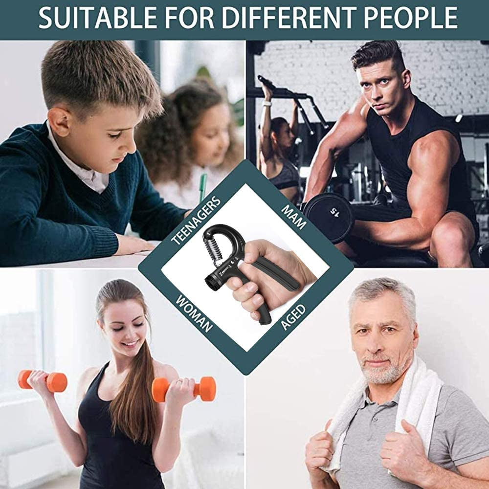 Adjustable Hand Grip Strengthener - 22-132 lbs Resistance Trainer for Forearm Exercise, Rehabilitation, and Athletic Performance