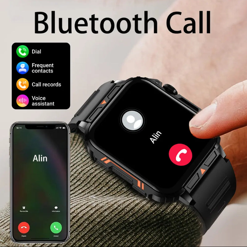L81 Outdoor Sports Square Smartwatch Answer Call Big Battery Fitness Tracker Waterproof Smartwatch Men for IOS Android