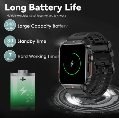 L81 Outdoor Sports Square Smartwatch Answer Call Big Battery Fitness Tracker Waterproof Smartwatch Men for IOS Android