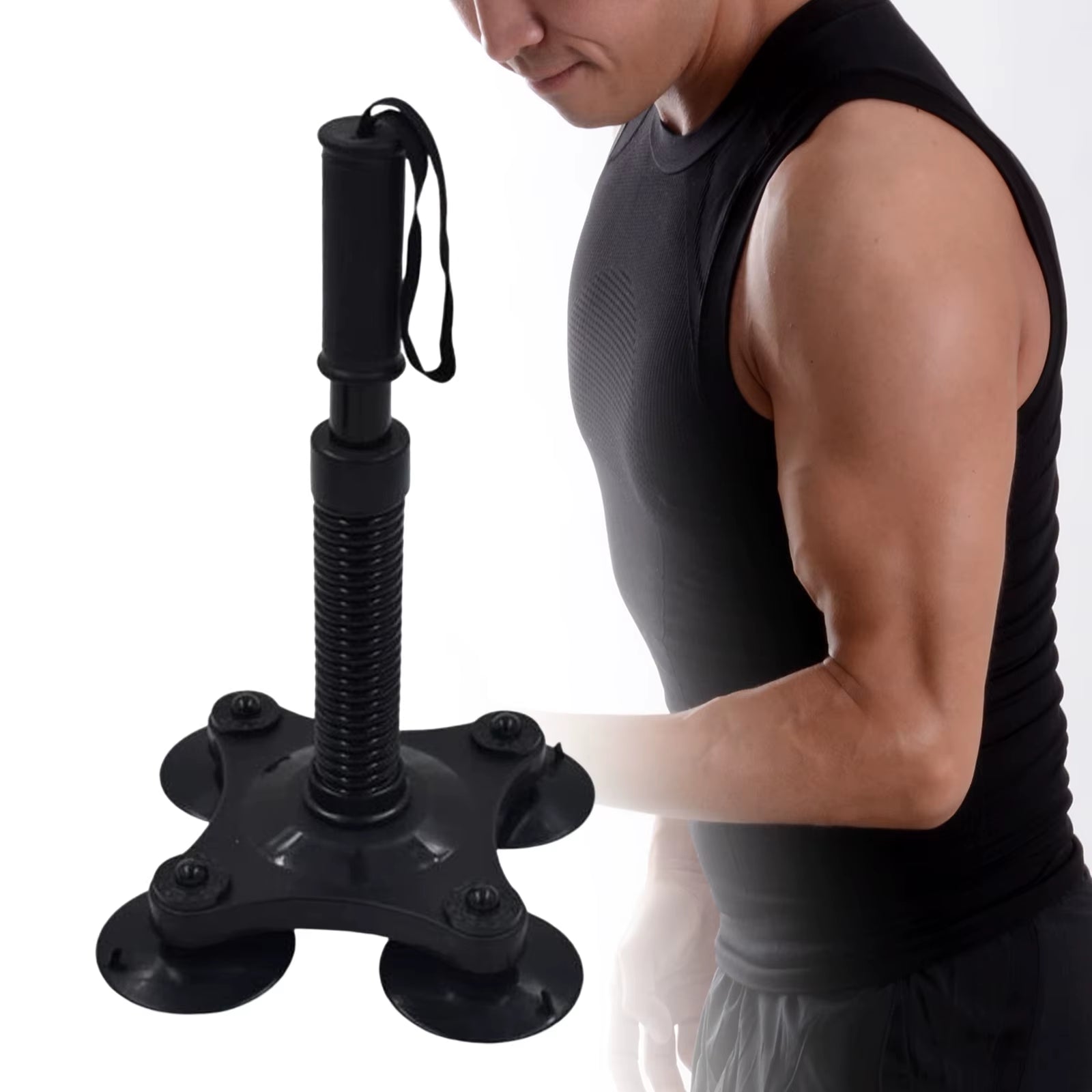 Heavy-Duty Arm Wrestling Trainer with 4 Suction Cups - Forearm and Wrist Muscle Development Exercise Equipment
